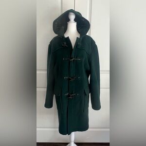 Women’s Vintage Gloverall The Original Duffel Coat Wool Hunter Green RARE Sz M